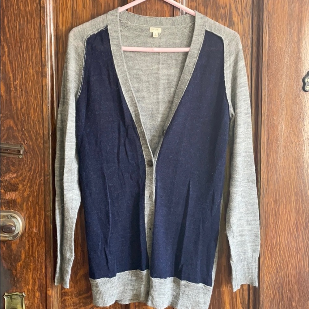 J crew color block cardigan